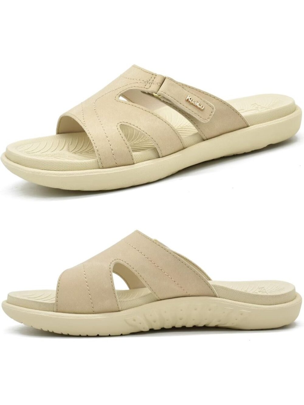🆕Women's Beige Fashion Orthotic Slides Arch Support Slip On Walking Sandals